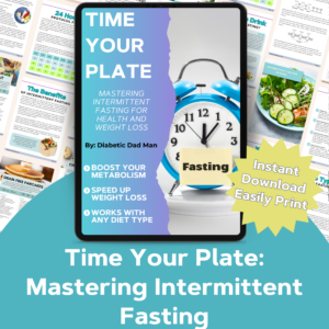 digital mockup of intermittent fasting book on an ipad