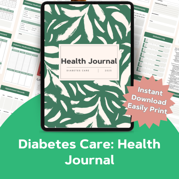 Close up of diabetes management journal