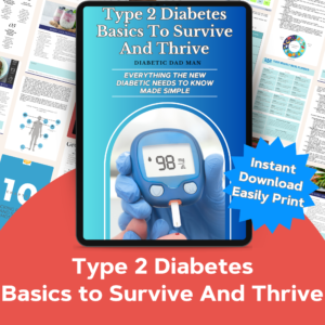 ebook close up on an ipad of Type 2 Diabetes Basics to Survive and Thrive